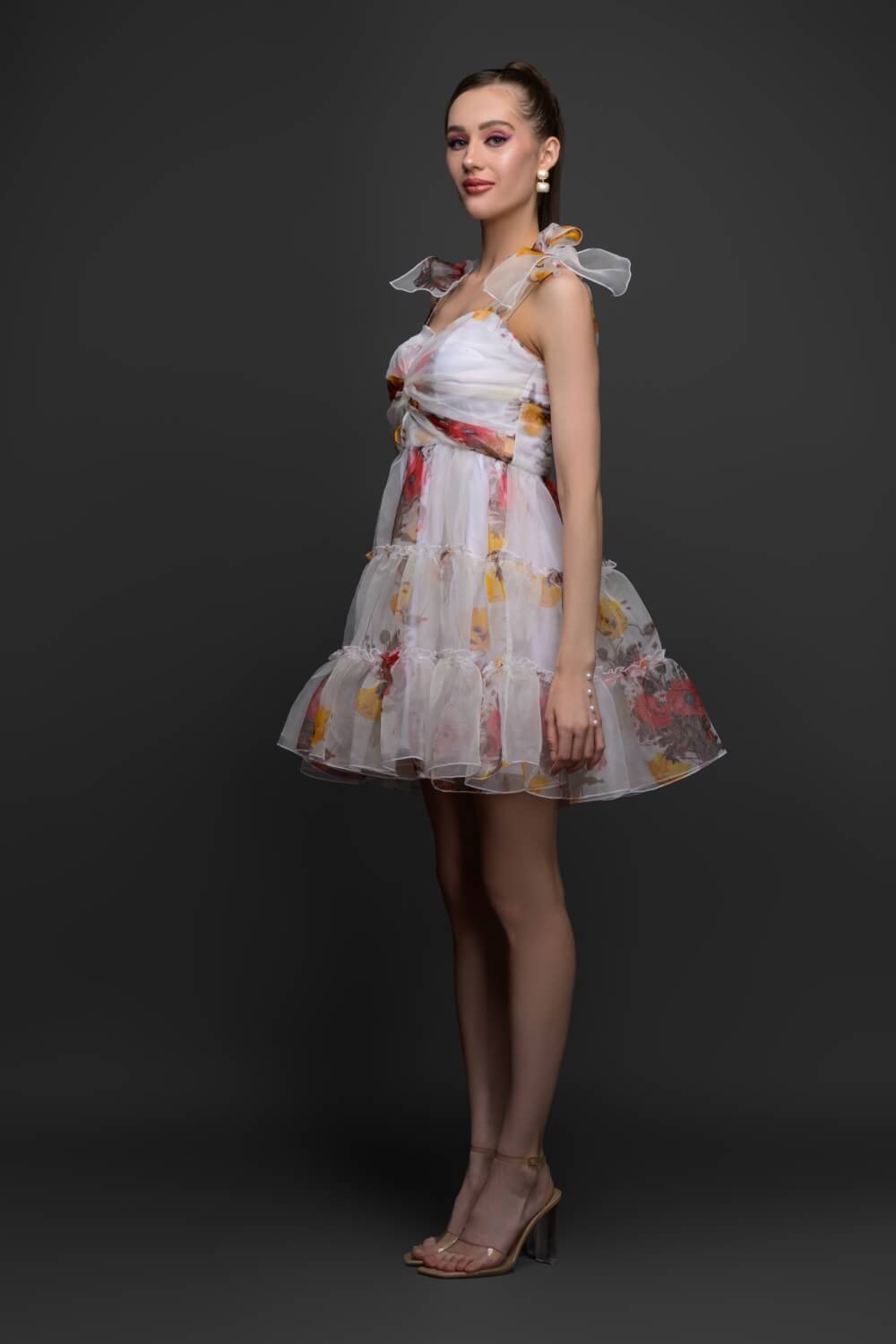 Floral Organza Dress - Summer Fashion - Meeami Fashion