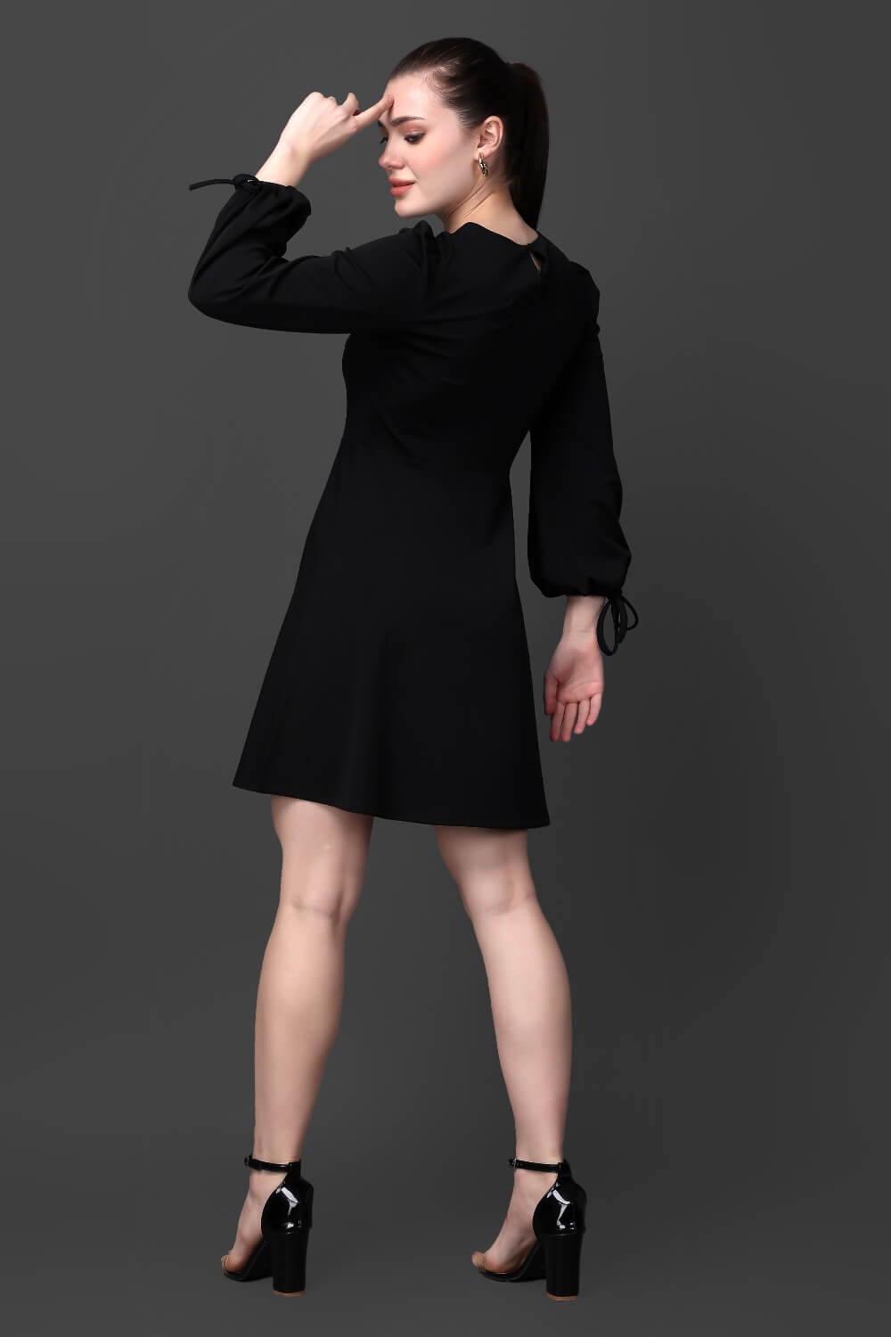 Raven Flow Black Dress - Black Stylish Dress - Meeami Fashion