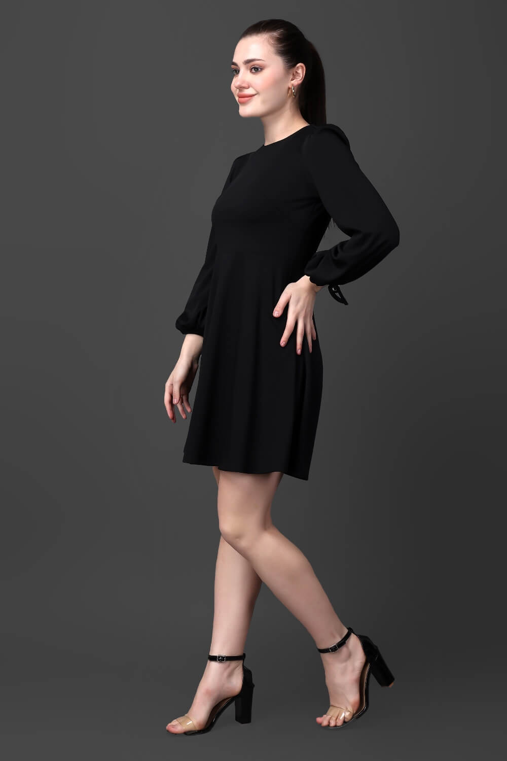 Raven Flow Black Dress - Black Stylish Dress - Meeami Fashion