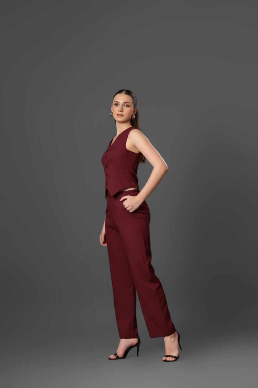 Berry Charm Coord Set - Coordination Outfit - Meeami Fashion