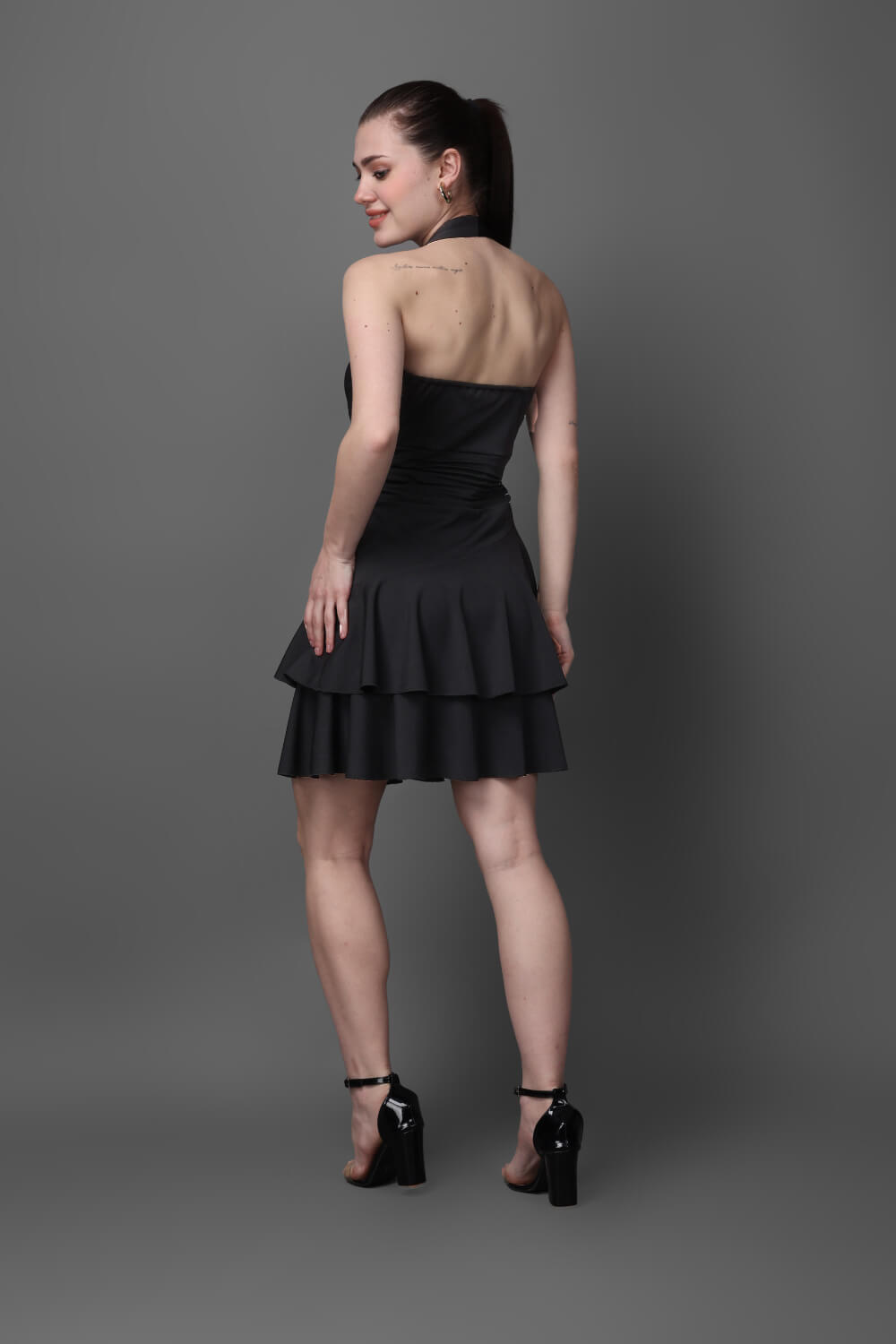Black Shadow Dress - Meeami Fashion