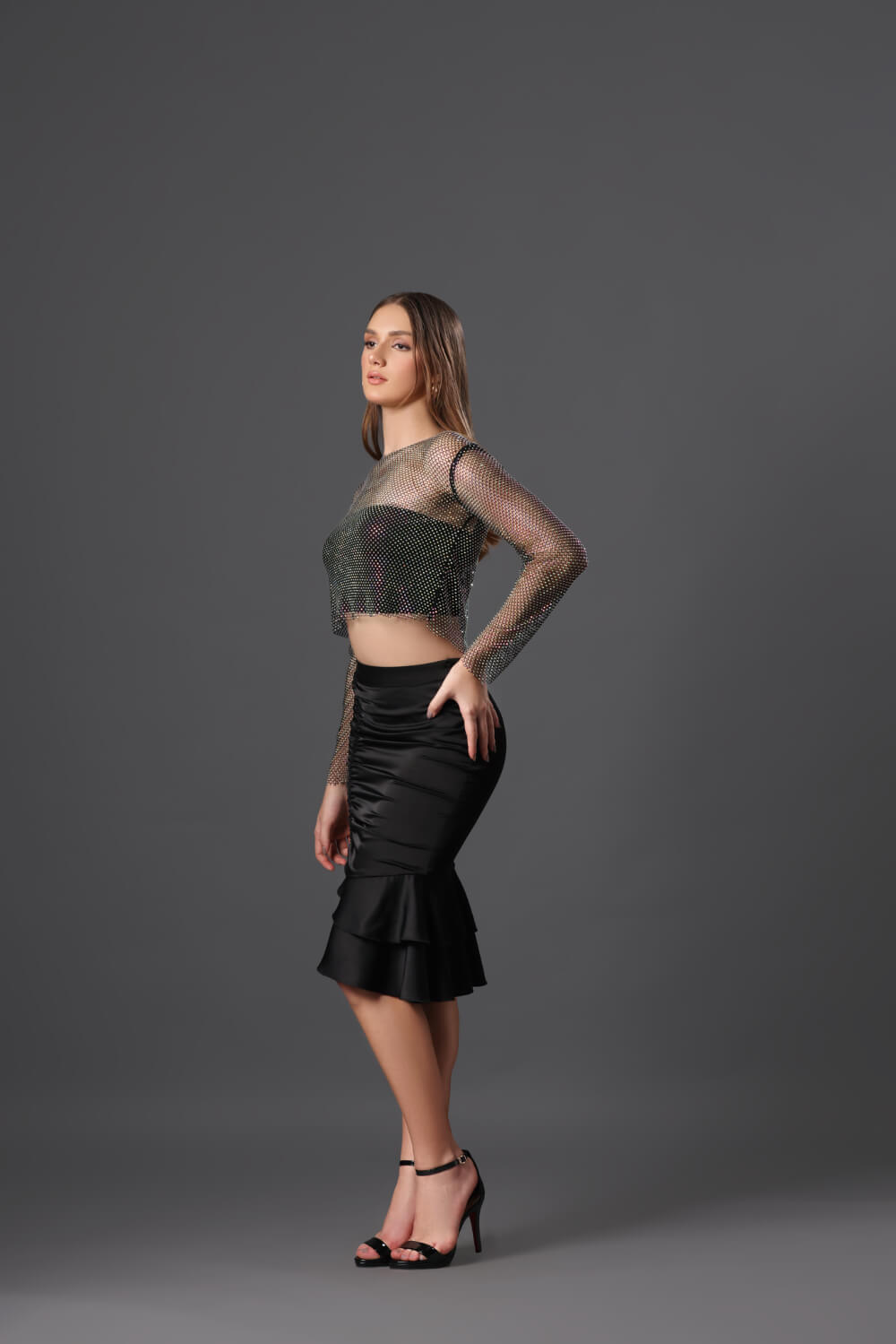 Black Starlight Skirt - Meeami Fashion