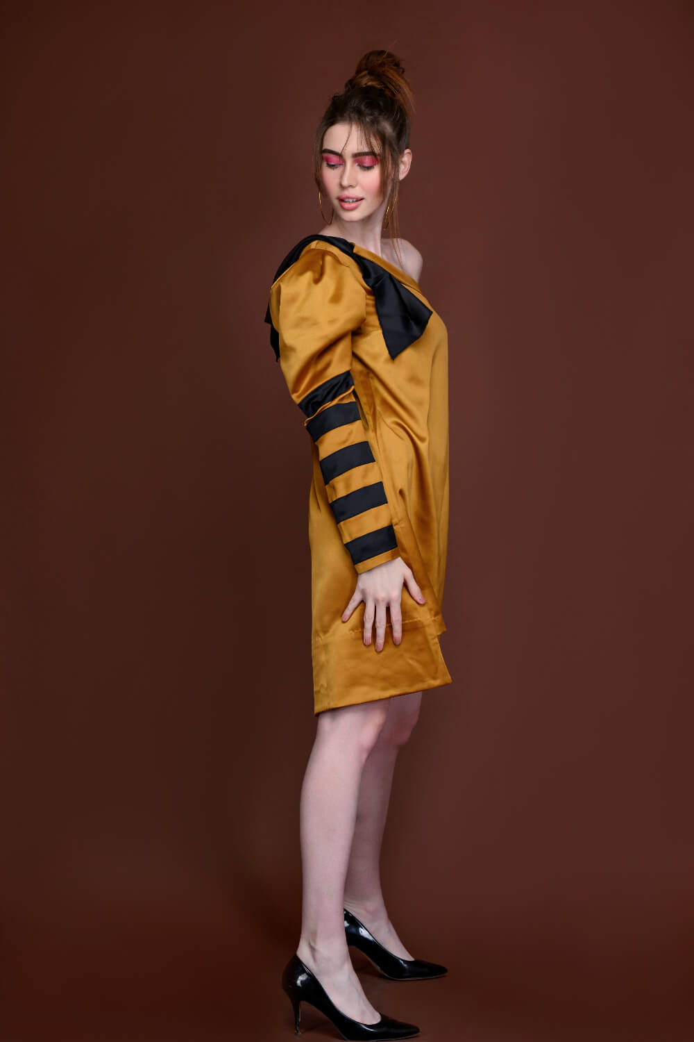 Cameltin Party One Shoulder Dress - Meeami Fashion