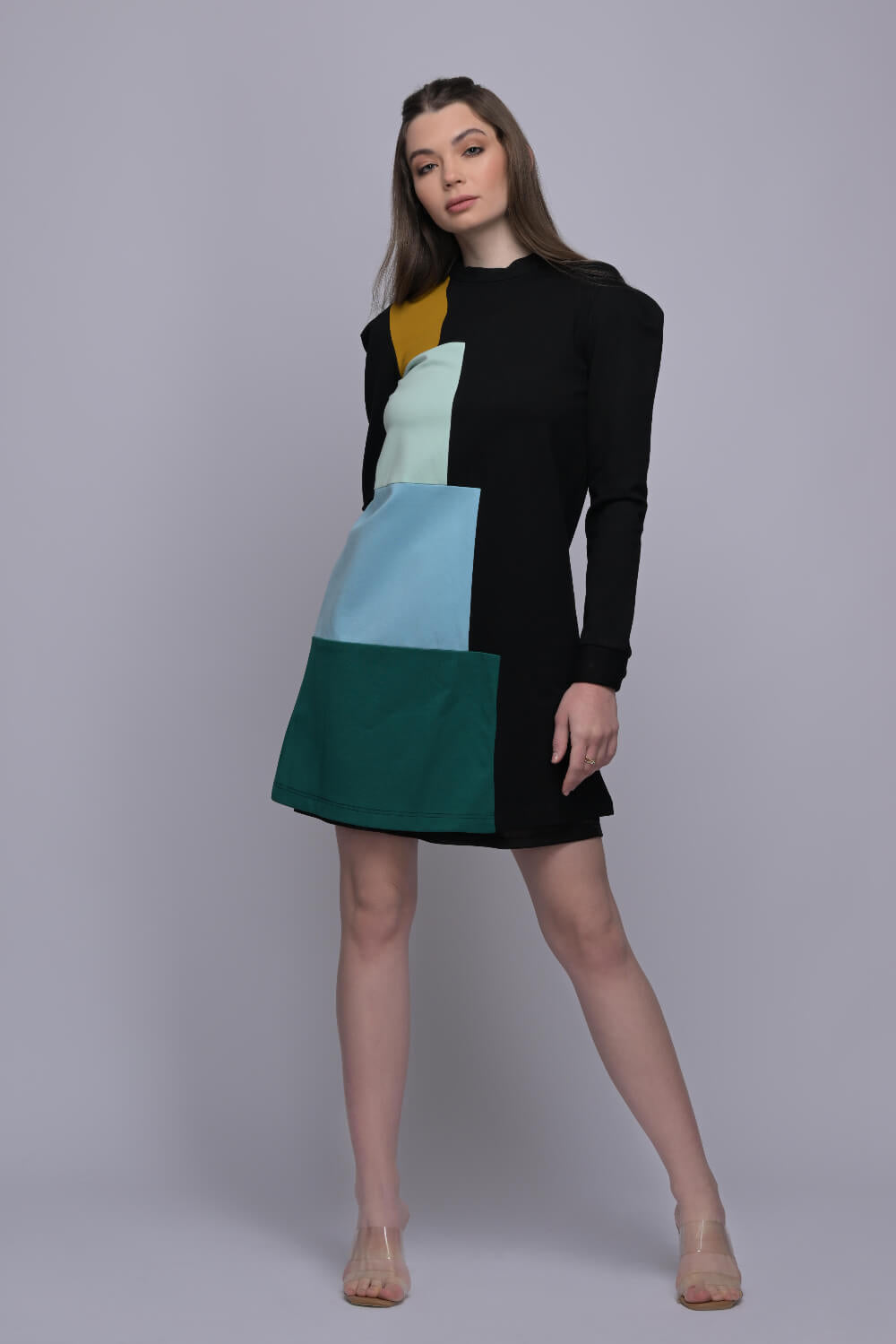 Colour Block Dress - Meeami Fashion
