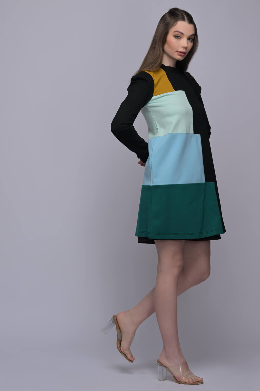 Colour Block Dress - Meeami Fashion