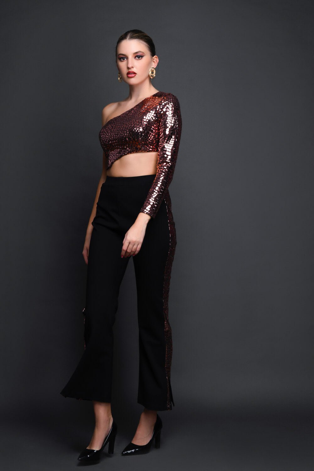 Copper Eagle Trouser Coord Set - Meeami Fashion