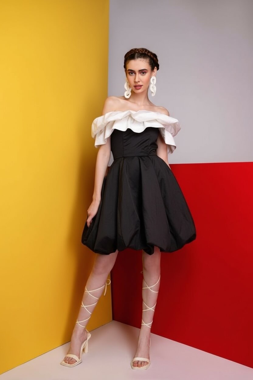 Diva's Night Bubble Dress - Meeami Fashion