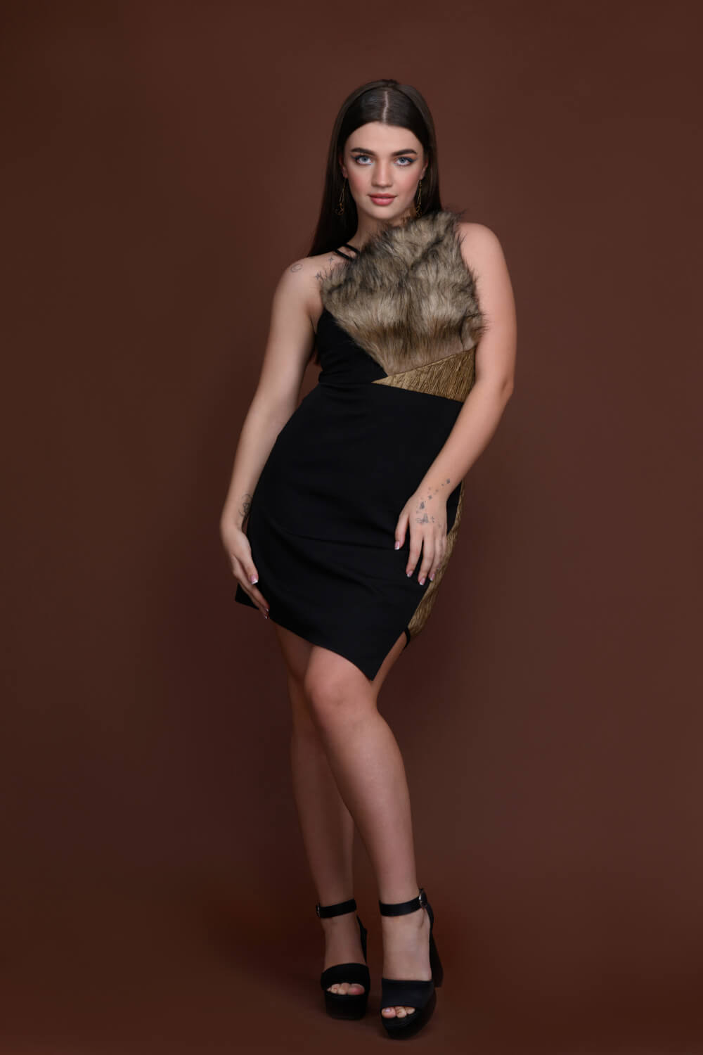 Flurry Choco Dress - Meeami Fashion