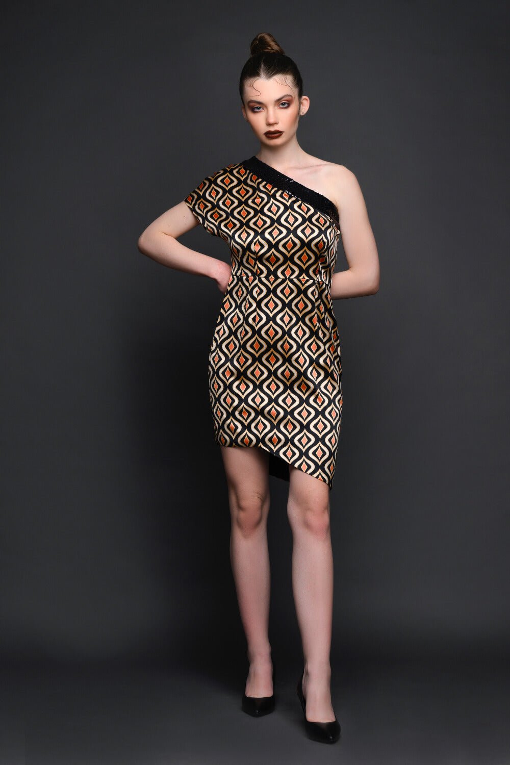 Golden Diamond Dress - Meeami Fashion