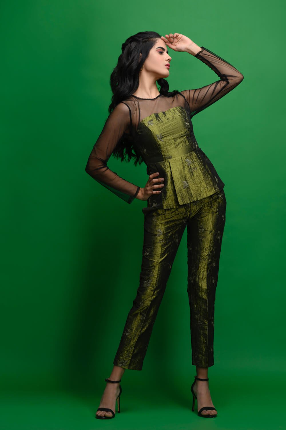 Green Emerald Trouser - Meeami Fashion