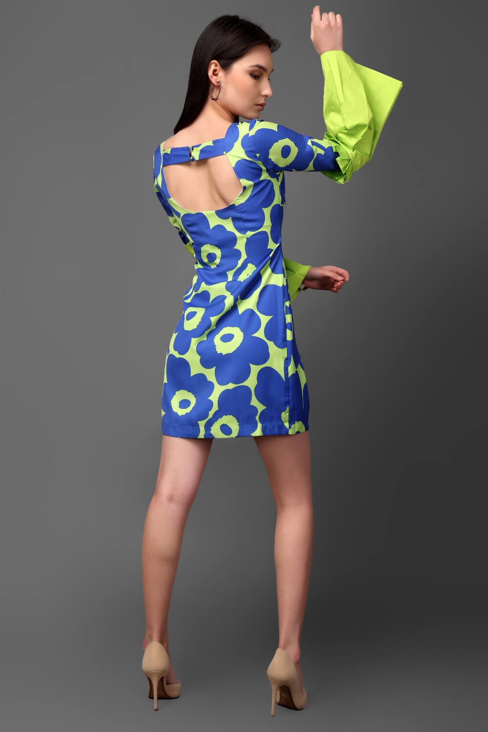 Green Puff Ice Dress - Meeami Fashion