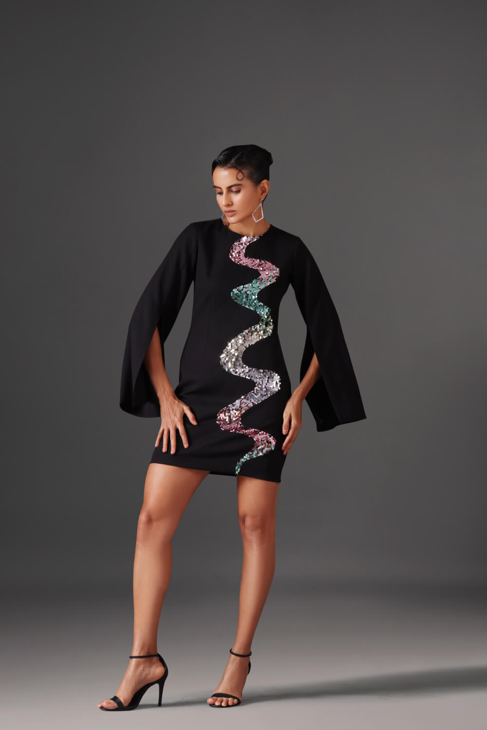 Ombre Mirage Dress - Designer party Cocktail Dress - Meeami Fashion