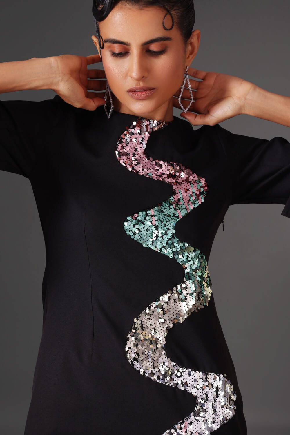 Ombre Mirage Dress - Designer party Cocktail Dress - Meeami Fashion