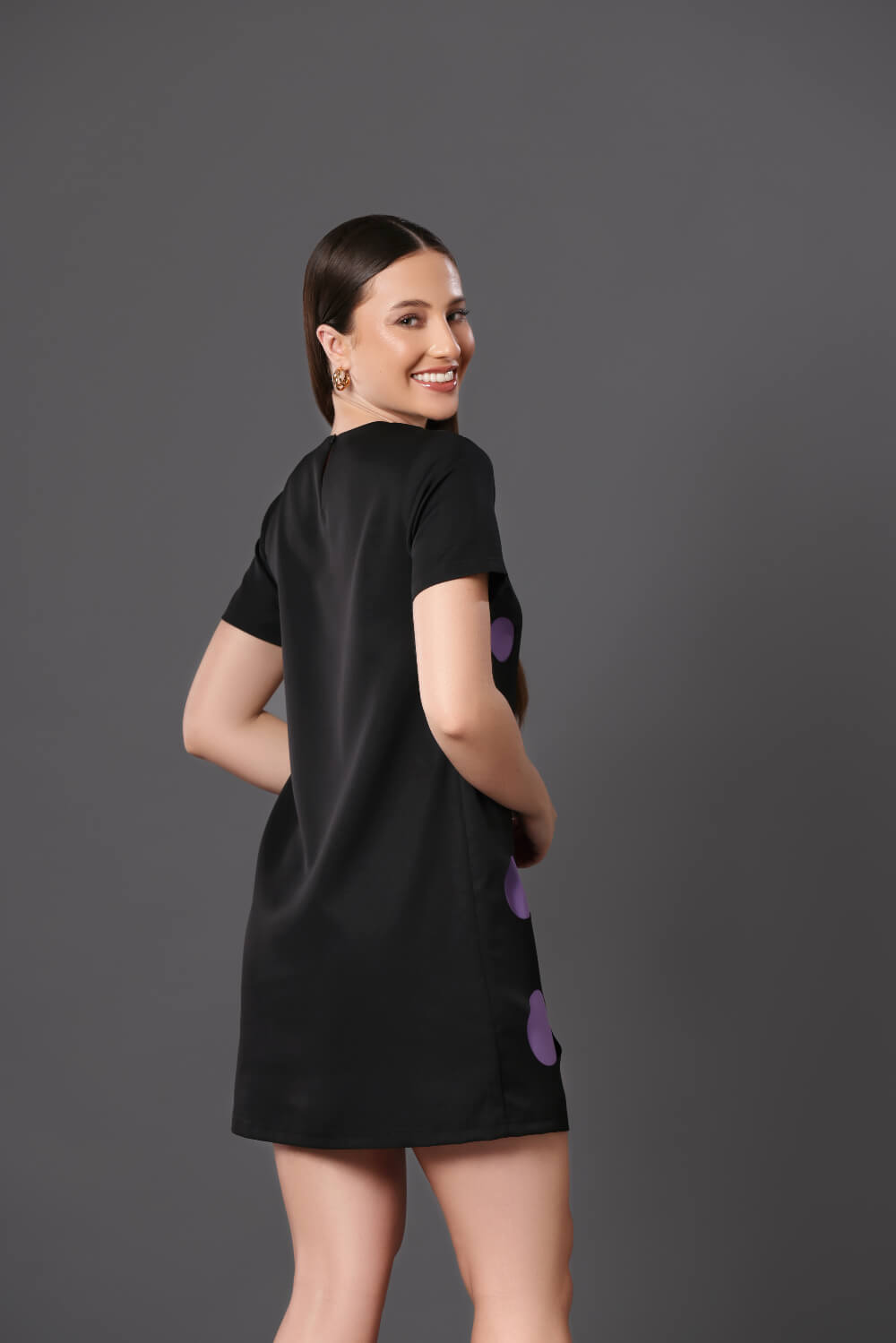 Polka Cut Dress - Meeami Fashion