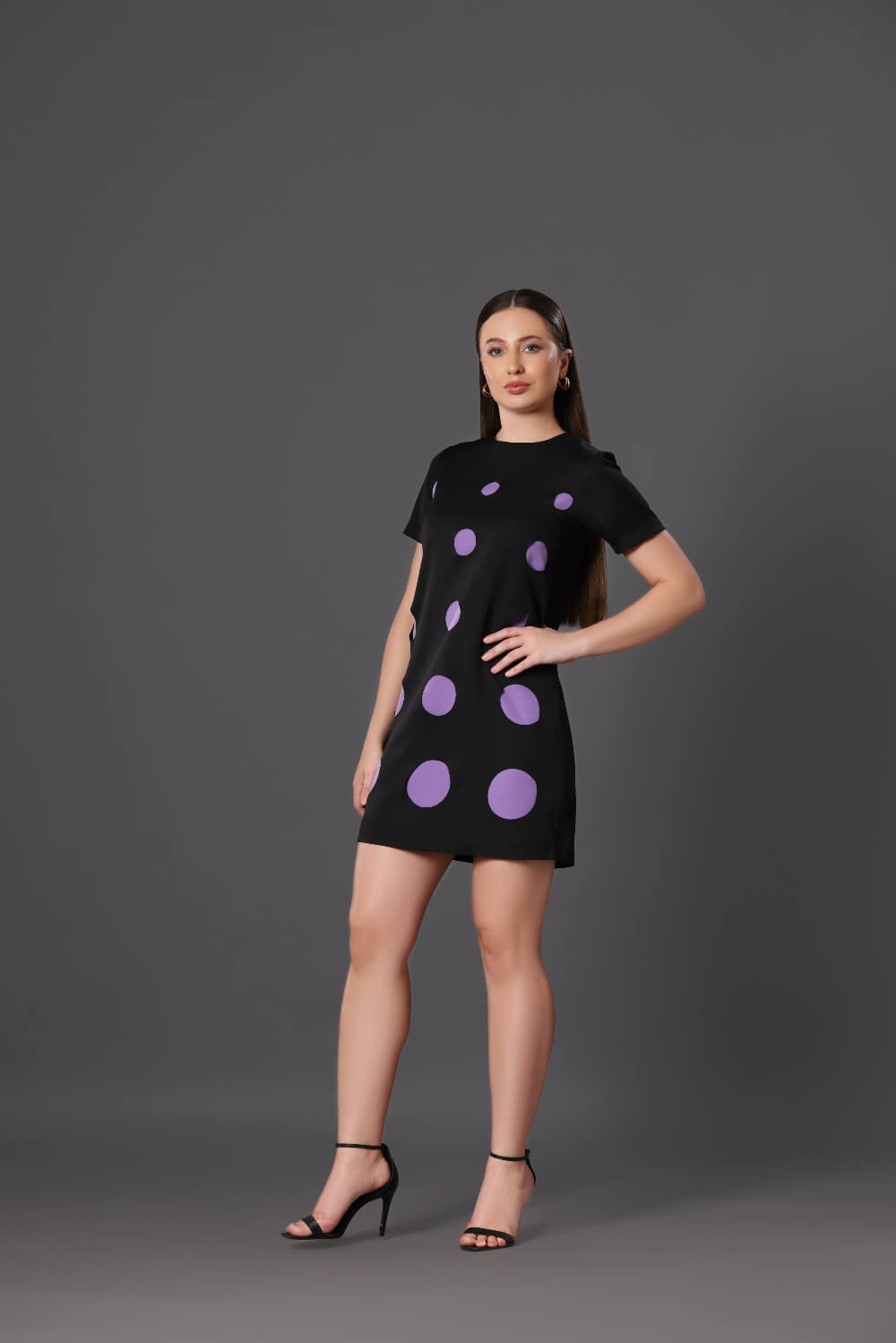 Polka Cut Dress - Meeami Fashion