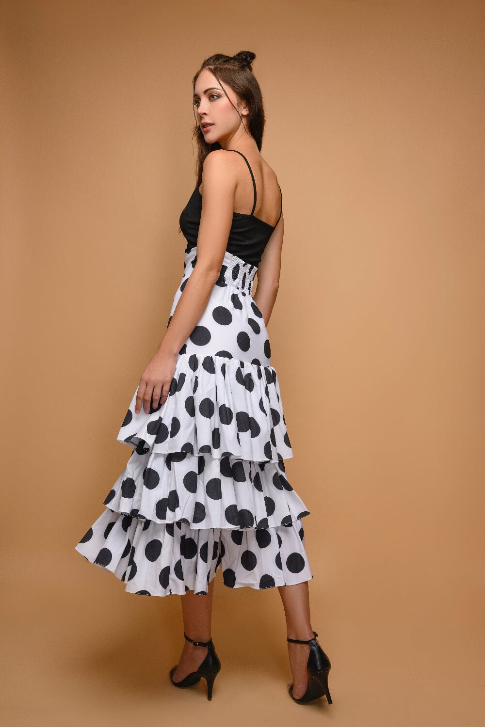 Polka Queen Long Dress - Meeami Fashion