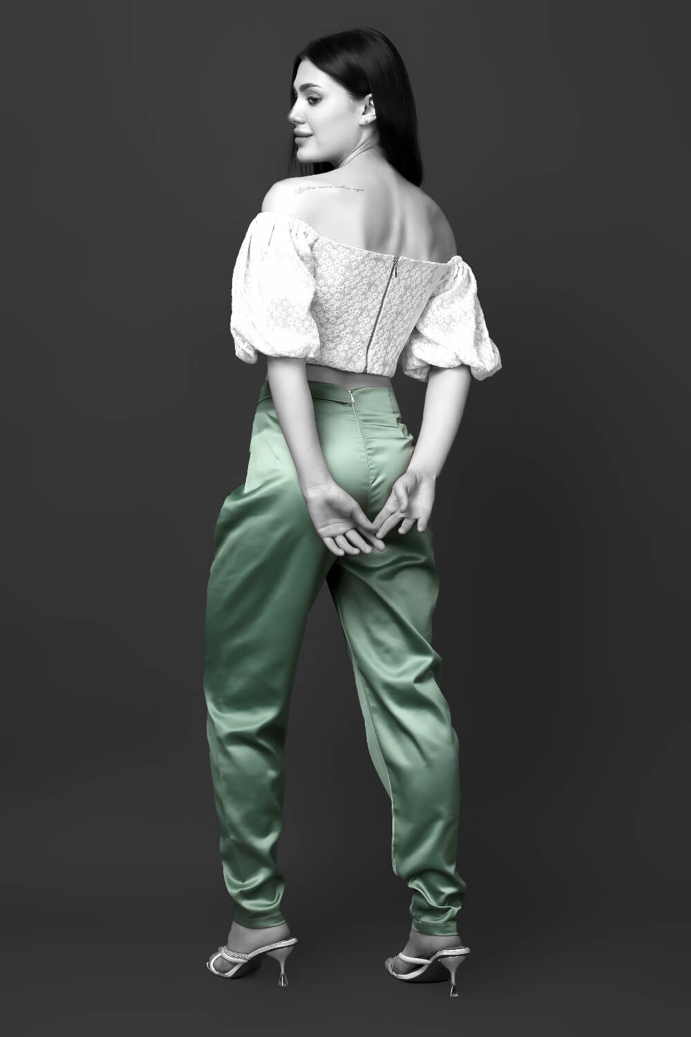 Radiance Satin Trouser - Meeami Fashion