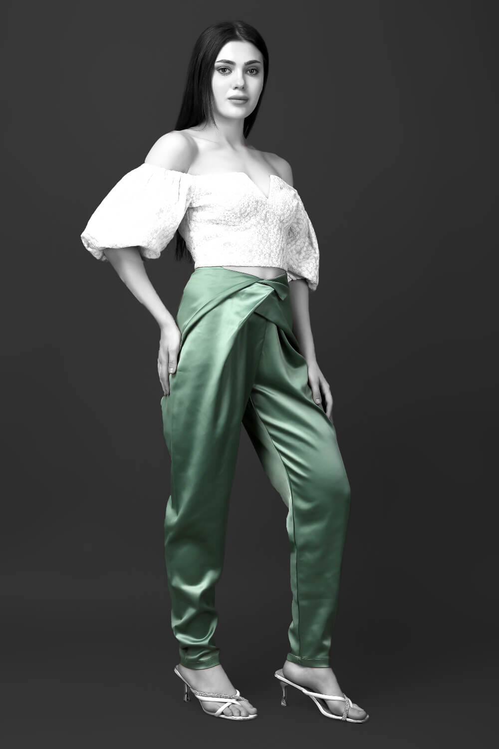 Radiance Satin Trouser - Meeami Fashion