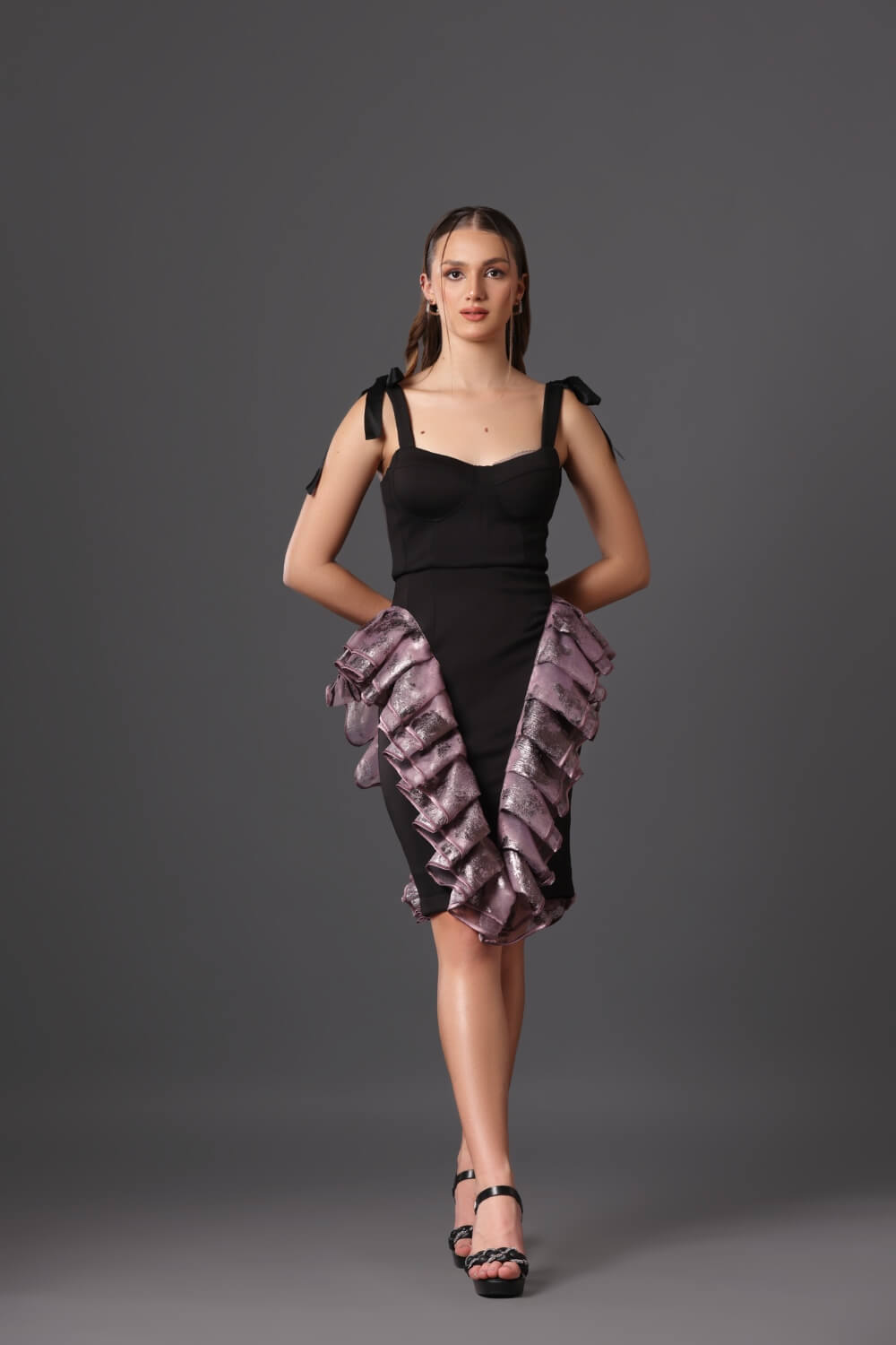 Ruffle Luxe Dress - Meeami Fashion