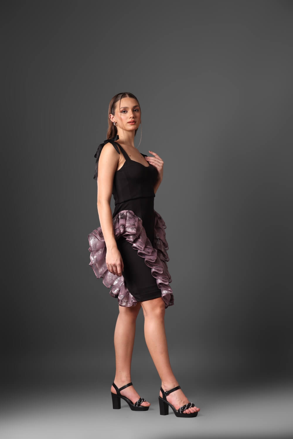 Ruffle Luxe Dress - Meeami Fashion