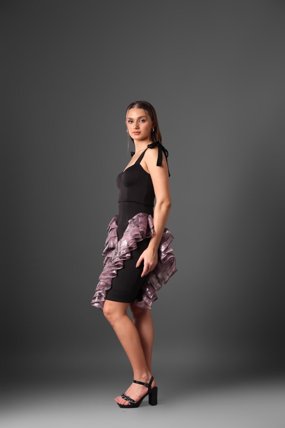 Ruffle Luxe Dress - Meeami Fashion