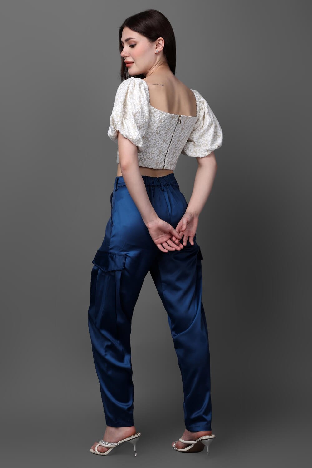 Satin Fusion Coord Set - Meeami Fashion