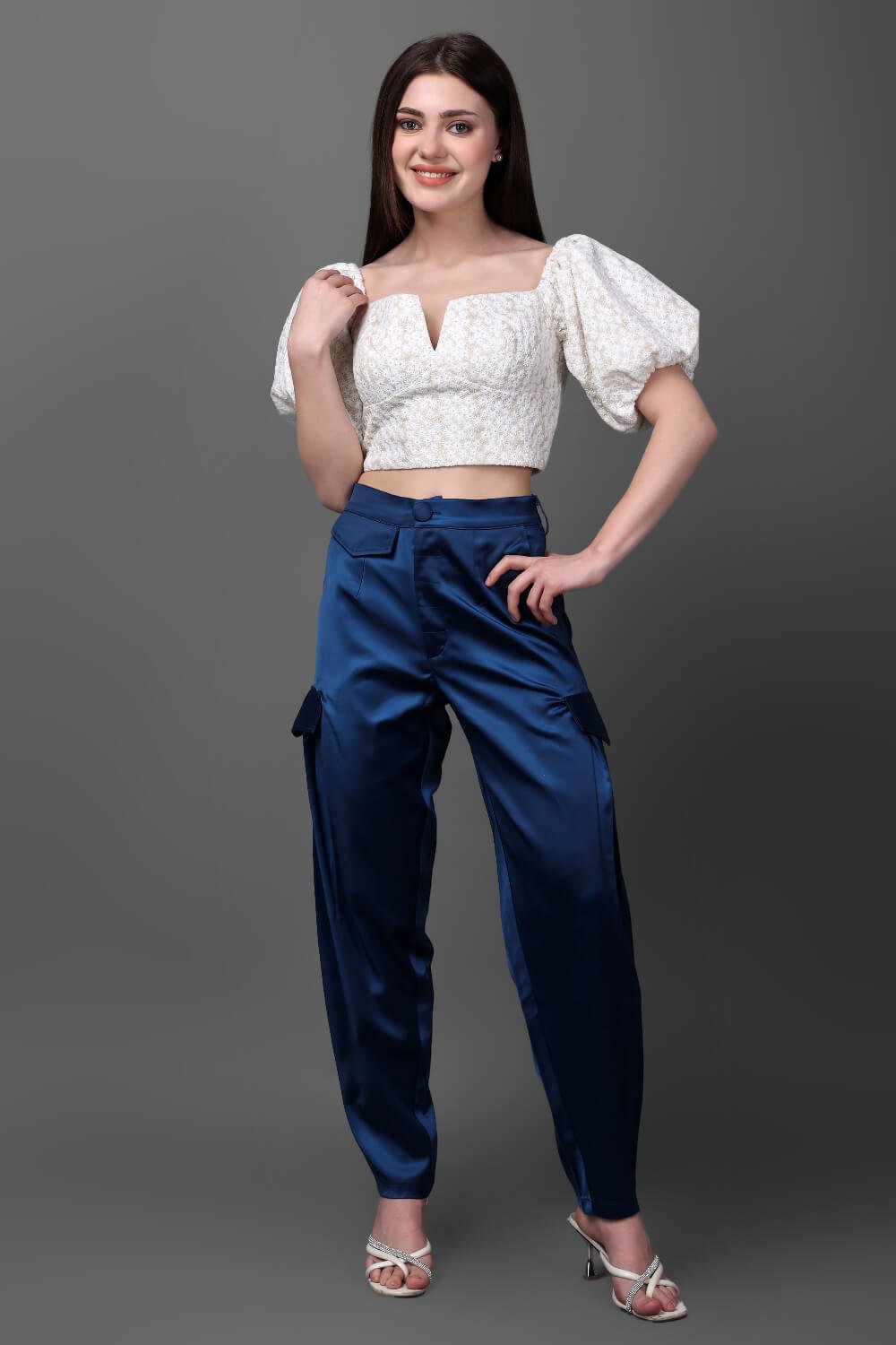 Satin Fusion Coord Set - Meeami Fashion