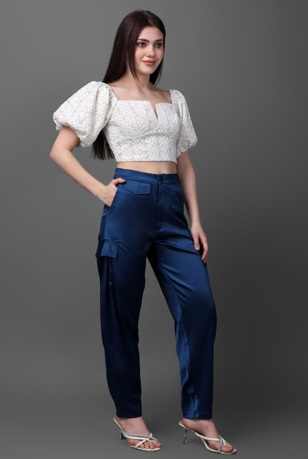 Satin Fusion Coord Set - Meeami Fashion