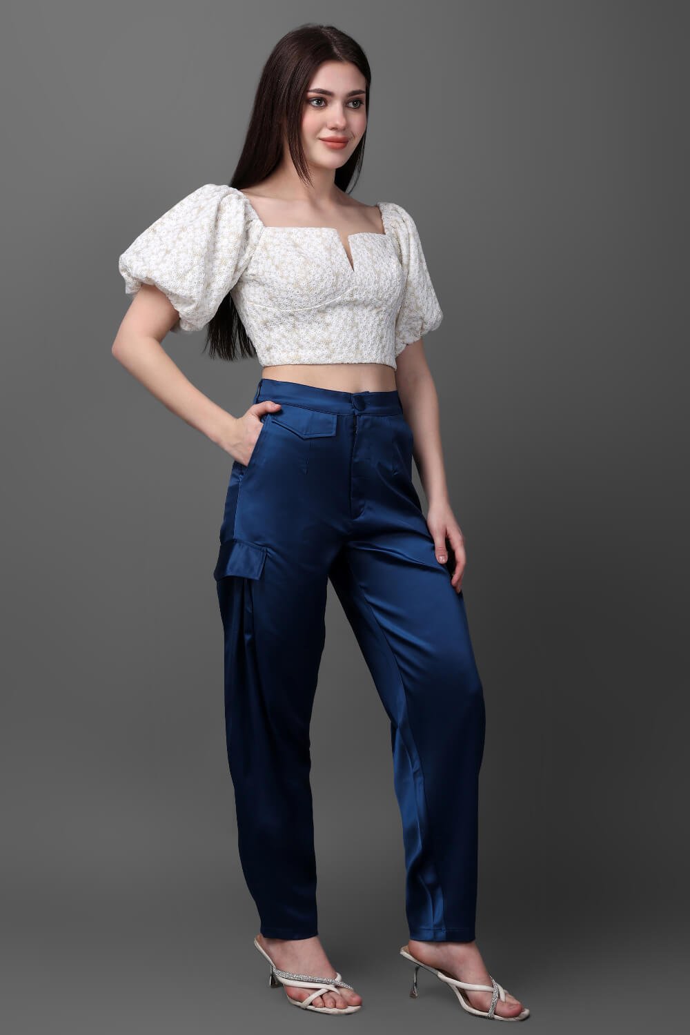 Satin Fusion Coord Set - Meeami Fashion