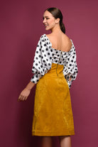 Satin Polka Dot Knot Top - Meeami Fashion