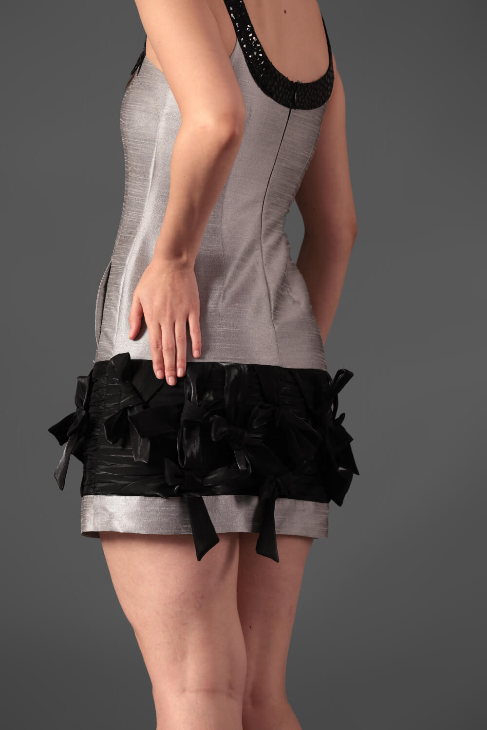 Silver Glamour Dress - Meeami Fashion