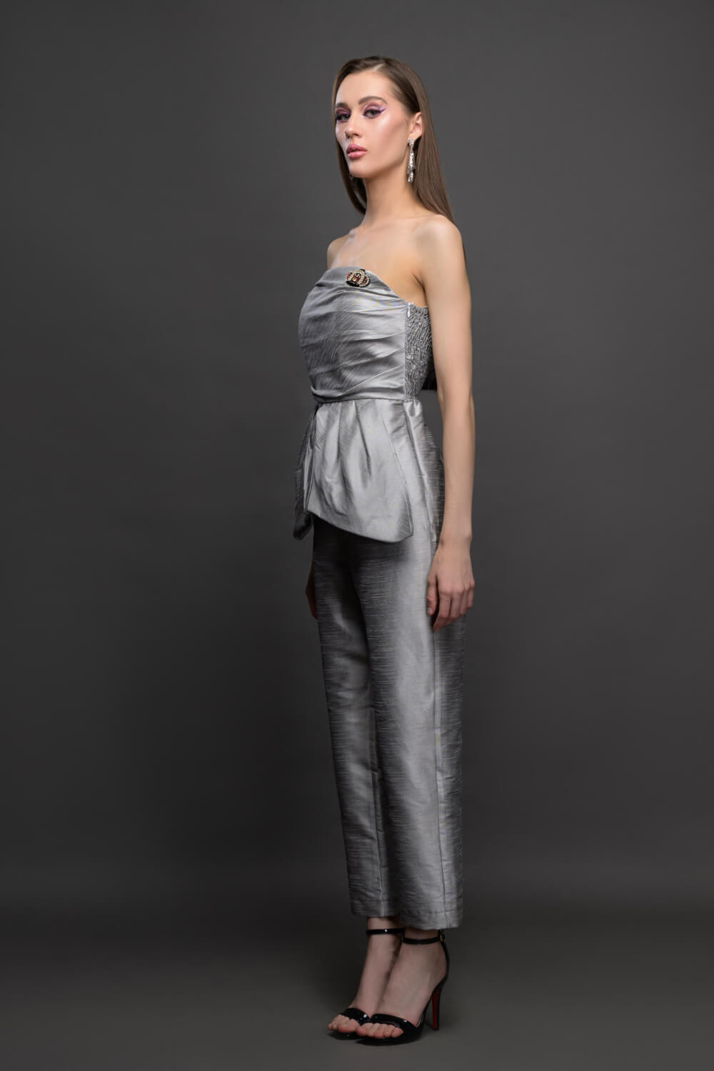 Silver Moonbeam Jumpsuit - Meeami Fashion