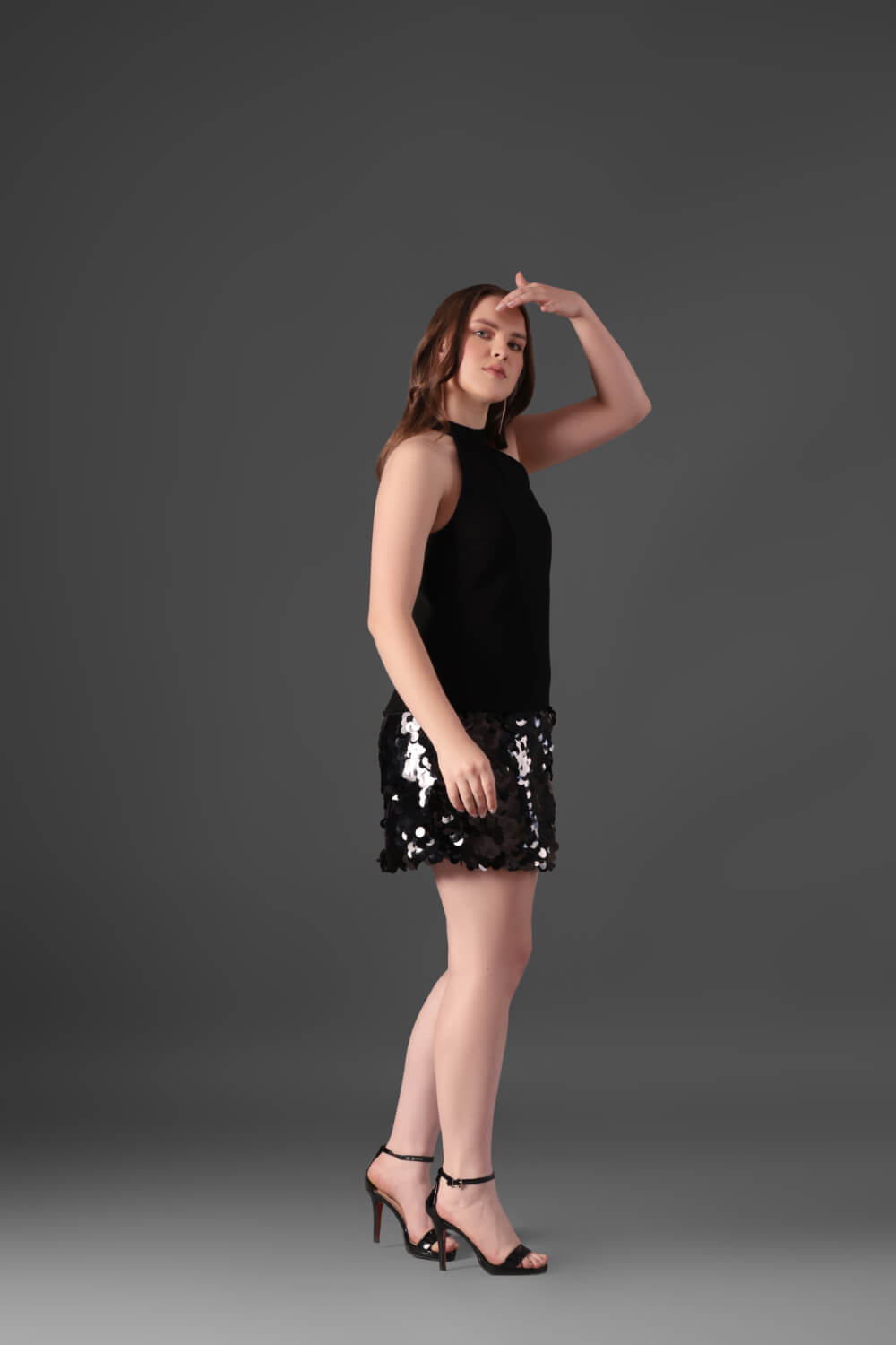 Sparkle Dazzle Black Dress - Meeami Fashion