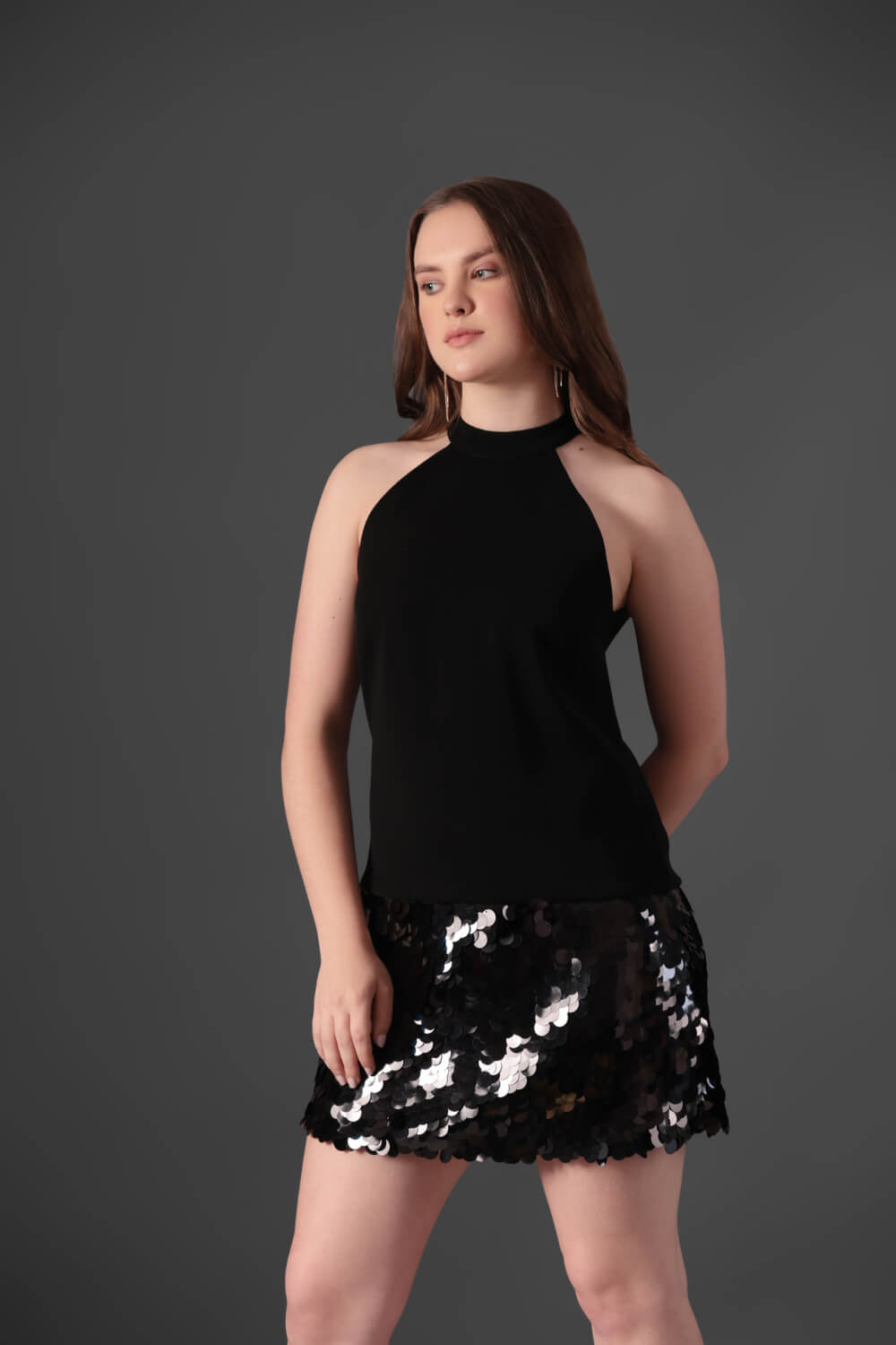 Sparkle Dazzle Black Dress - Meeami Fashion