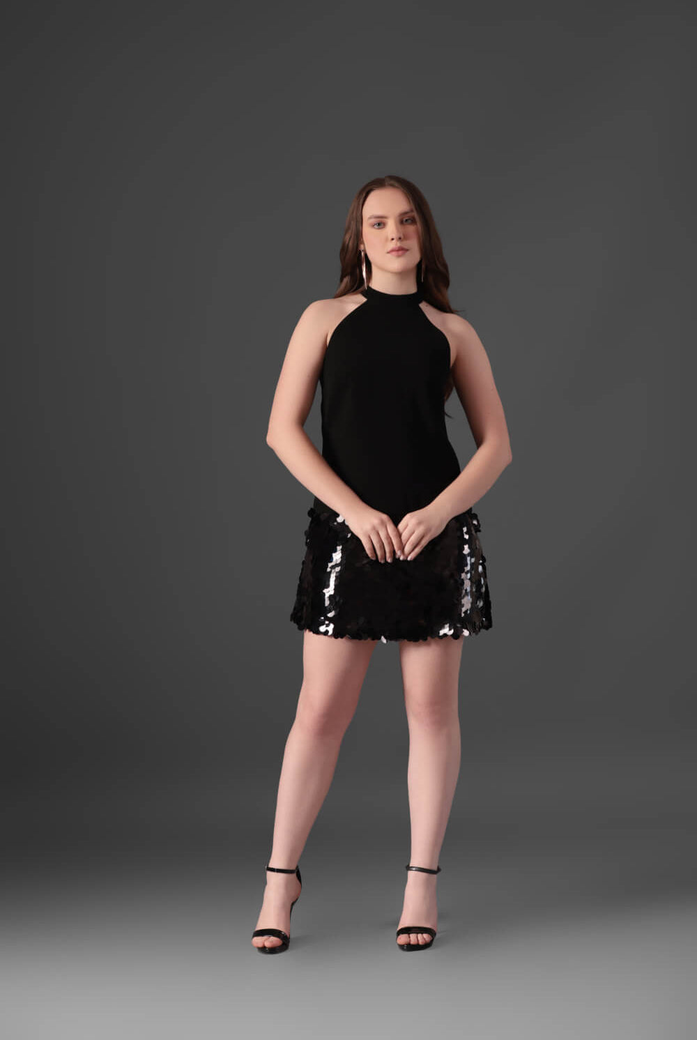 Sparkle Dazzle Black Dress - Meeami Fashion