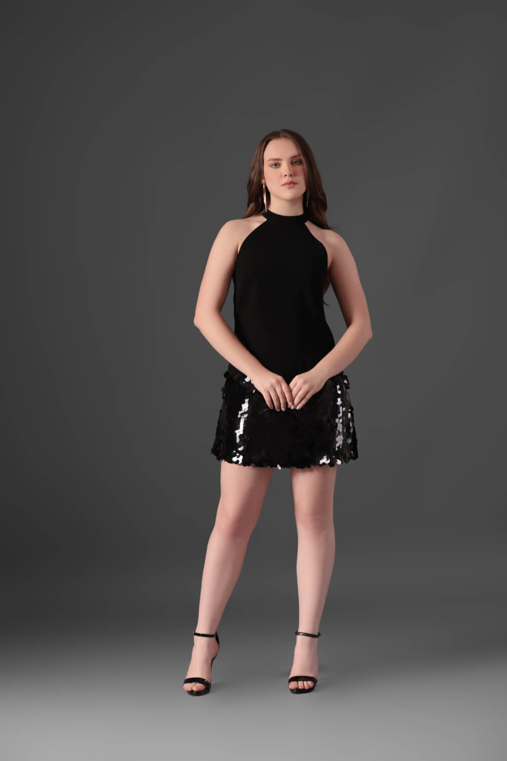 Sparkle Dazzle Black Dress - Meeami Fashion