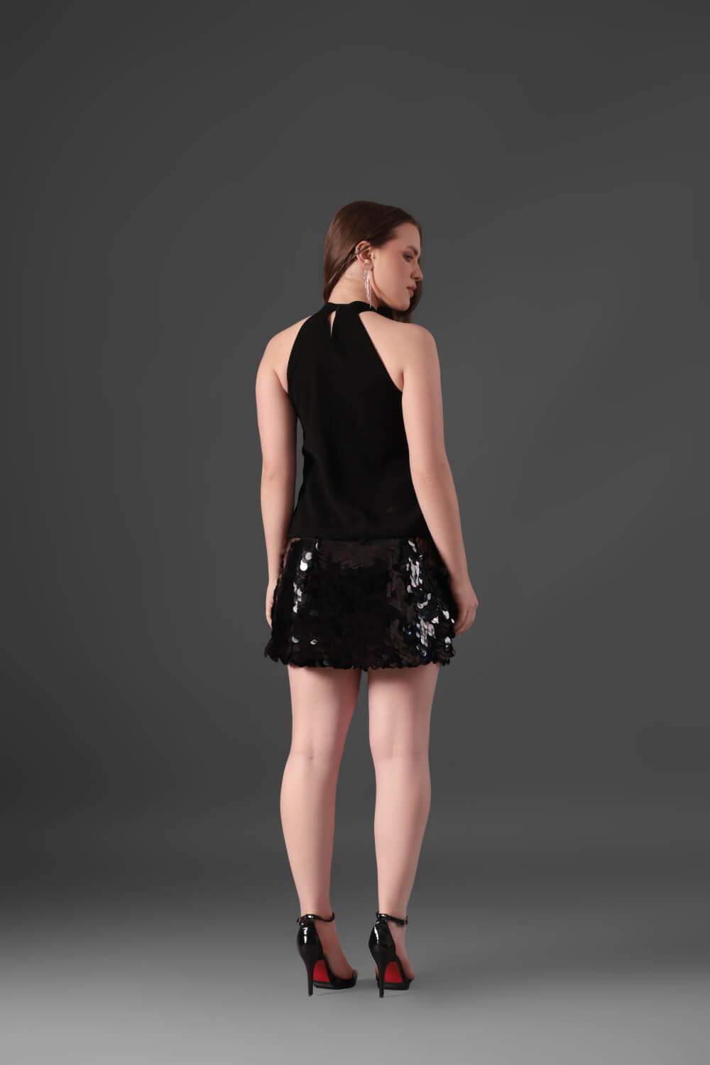 Sparkle Dazzle Black Dress - Meeami Fashion