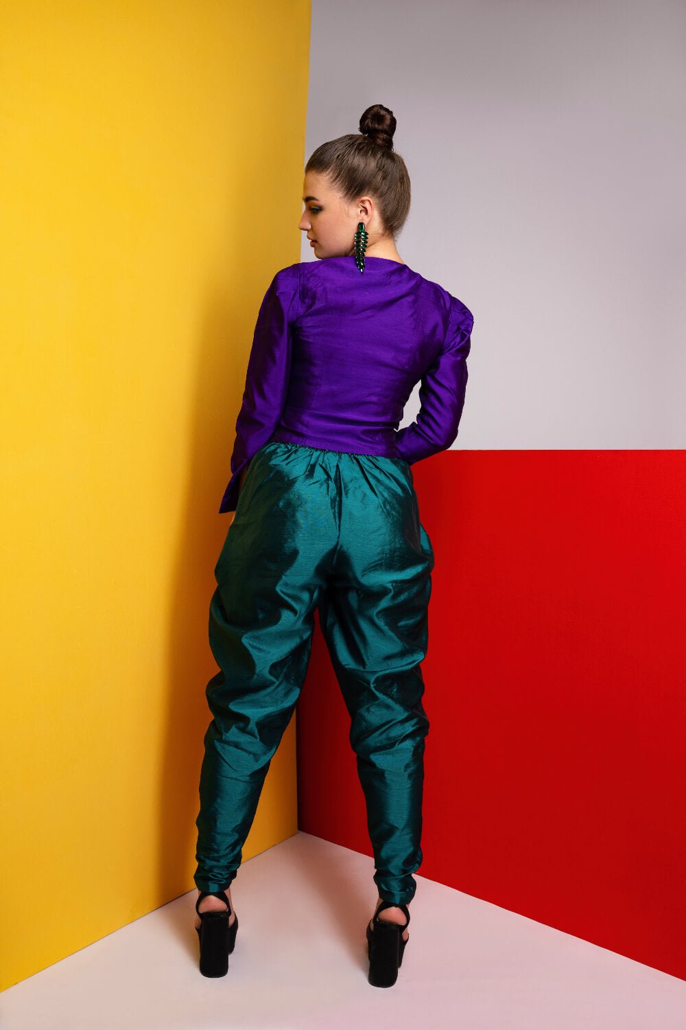 Taffeta Fusion Coord Set - Meeami Fashion