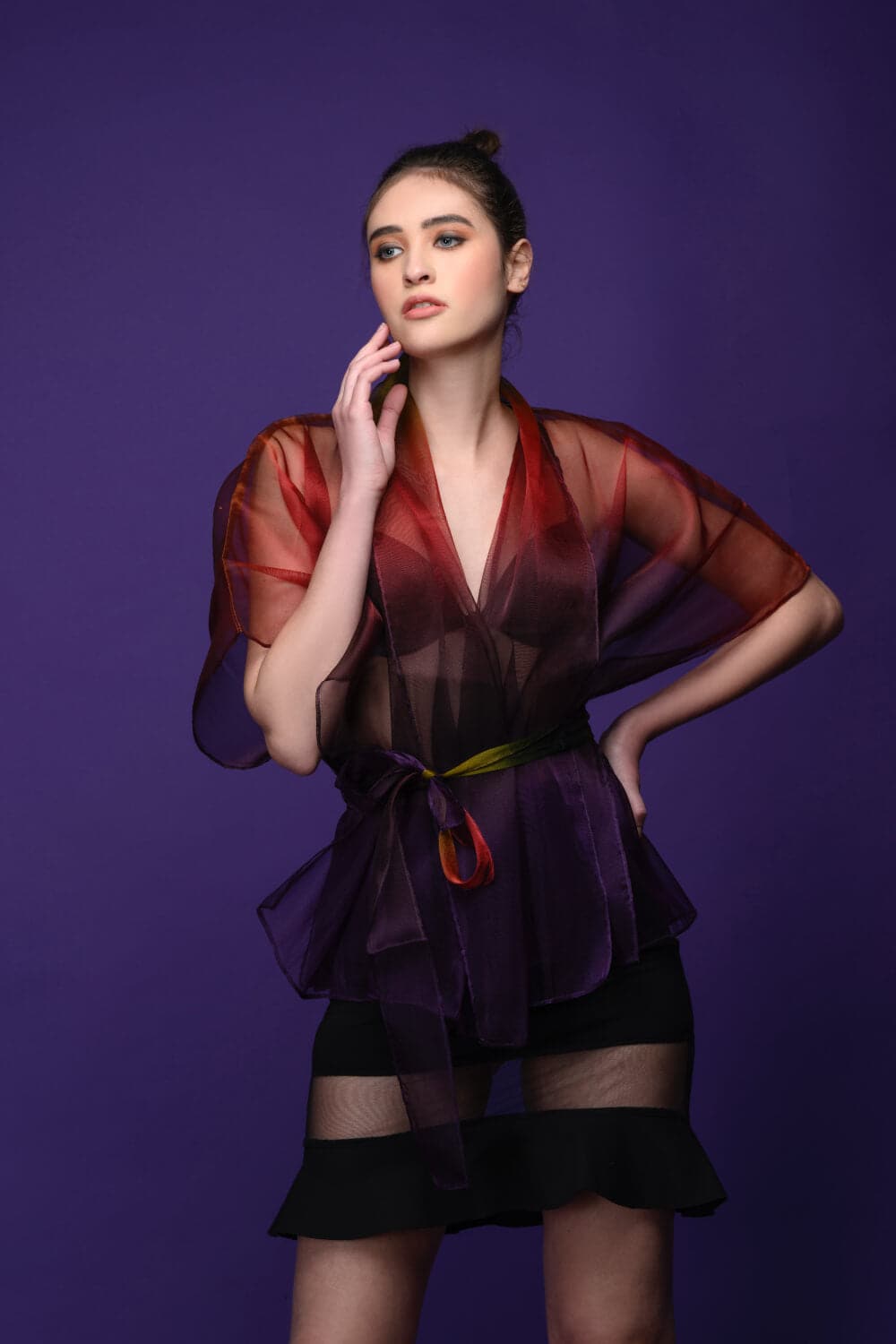 "Lets Party" Organza Top