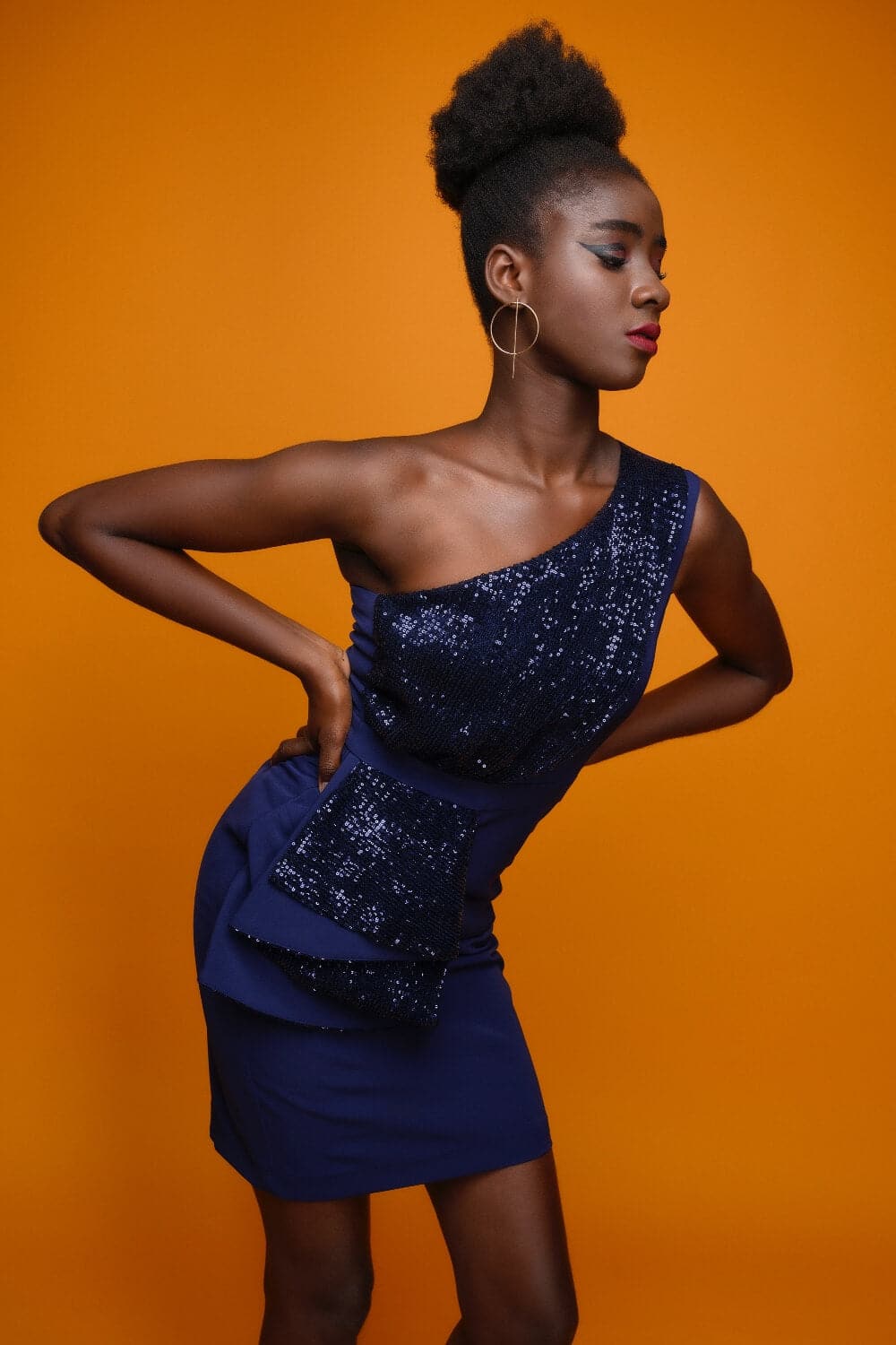 Blue Berry Sequin Dress - Meeami Fashion