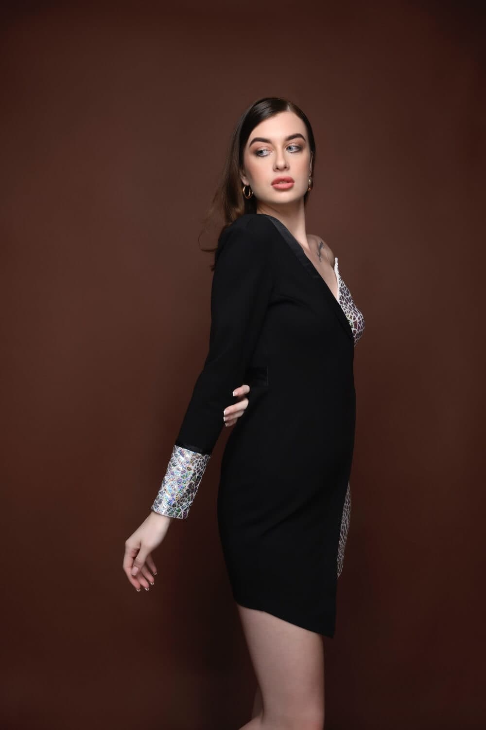 Silver Eagle Blazer Dress - Meeami Fashion