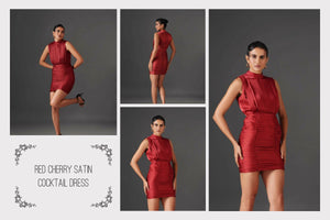sachin and babi light blue dress Red Cherry Satin Cocktail Dress: 2026 Partywear Trend Every Woman Need –  Tagged 