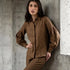 Mocca Balloon Sleeve Linen Coord Set