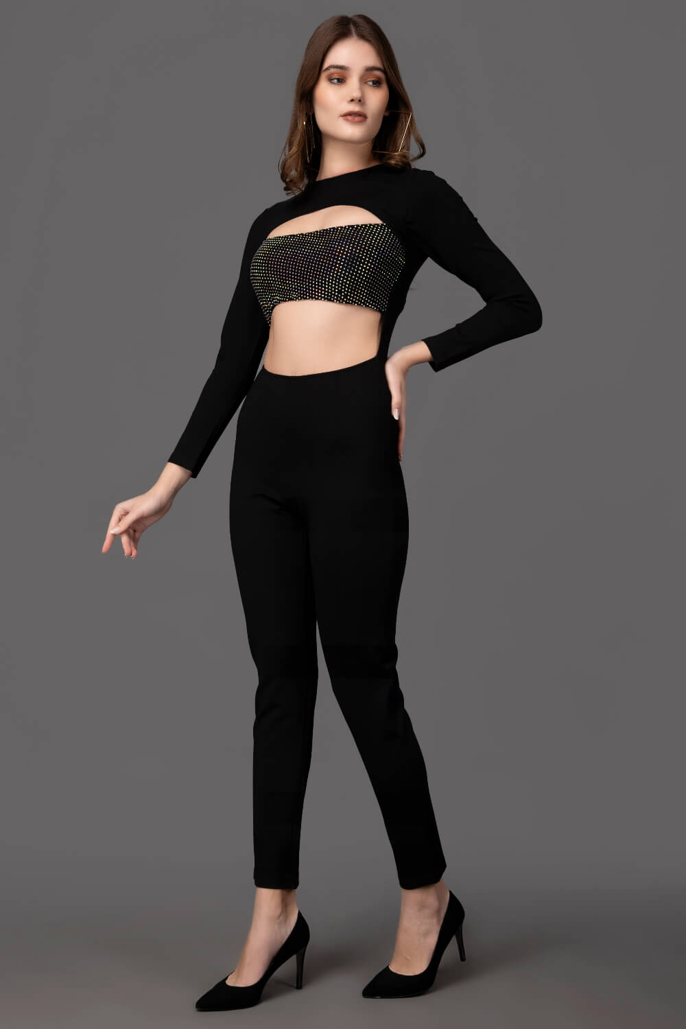 Alihandra Mesh Jumpsuit - Meeami Fashion