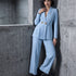 Azure Pleat Powder Blue Power-Suit
