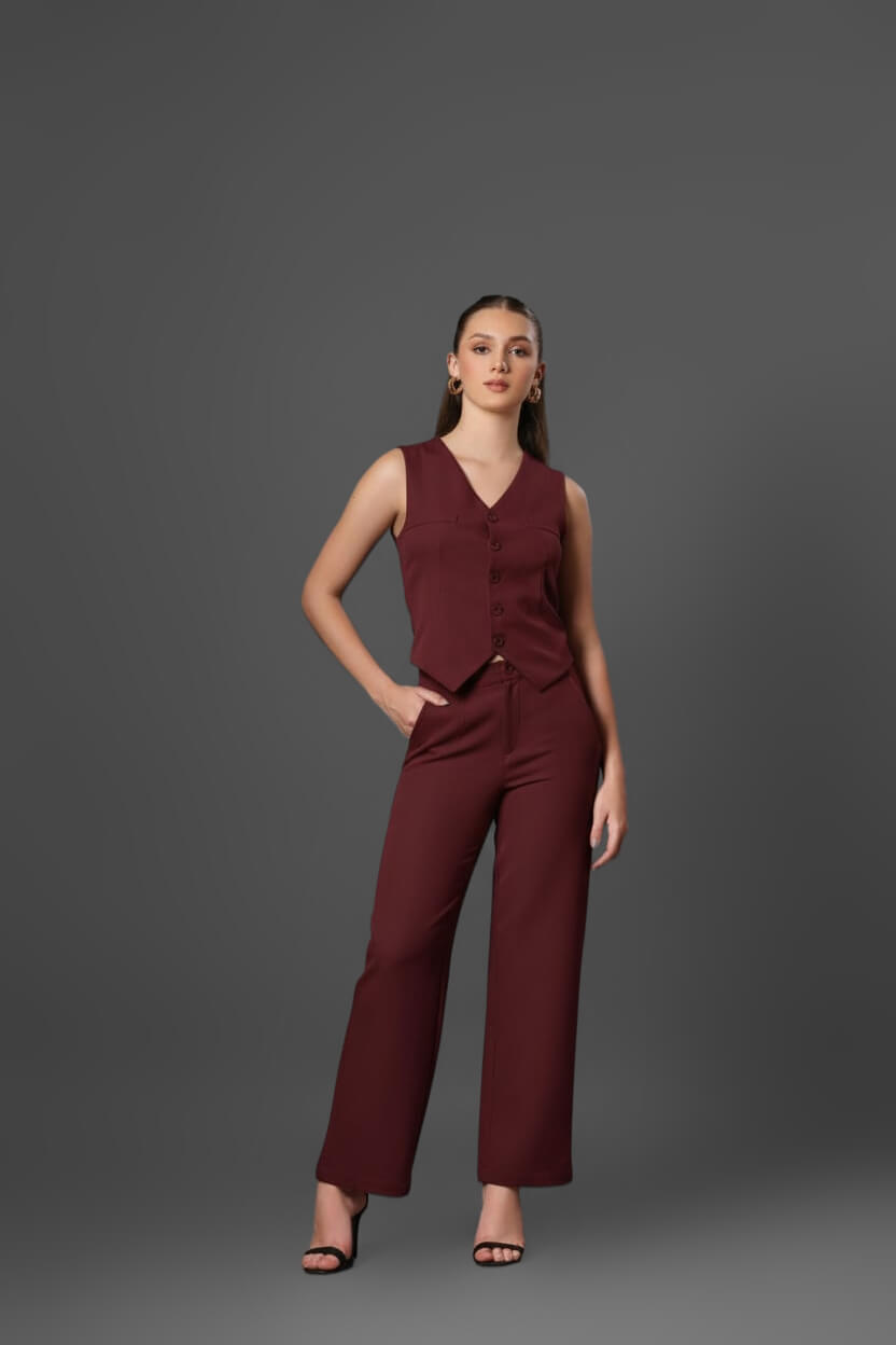 Berry Charm Coord Set - Coordination Outfit - Meeami Fashion