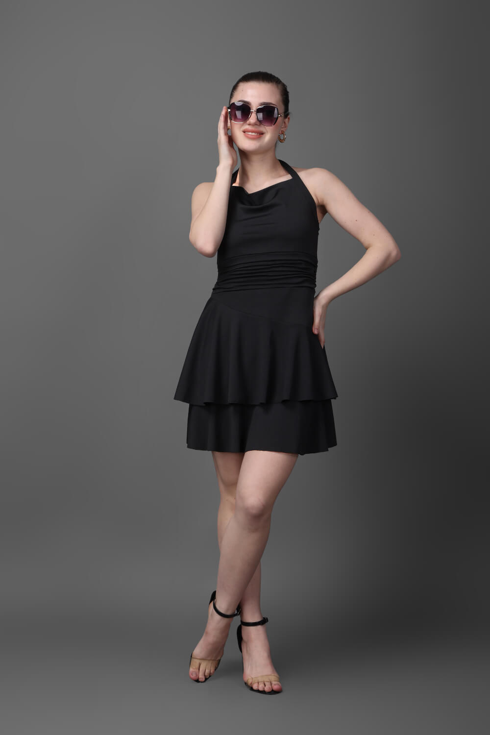 Black Shadow Dress - Meeami Fashion