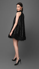 Black Sparkle Glow Dress - Meeami Fashion