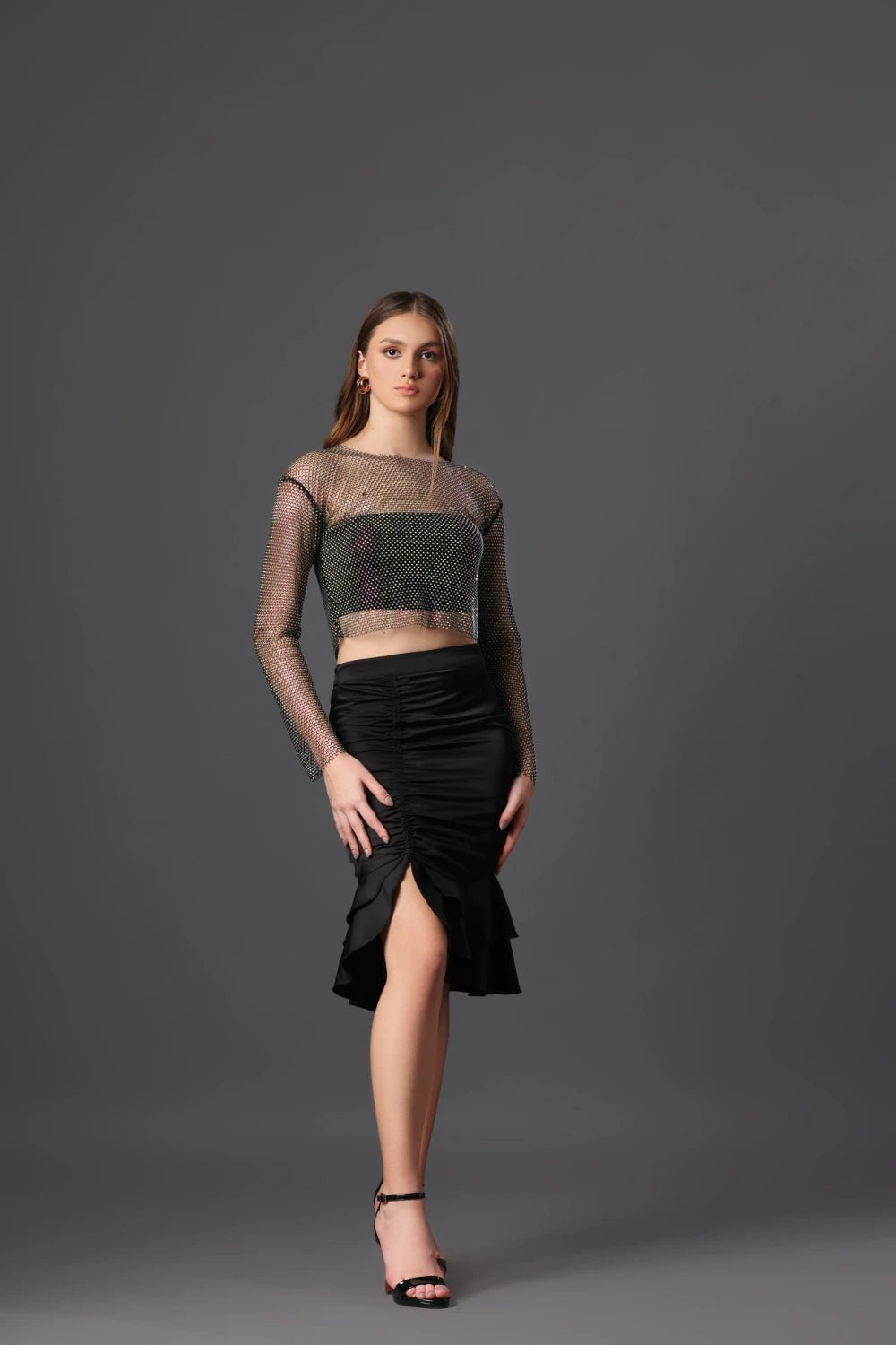 Black Starlight Coord Set - Meeami Fashion by Amit Bhardwaj