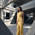 Butter Yellow One Shoulder Coord Set